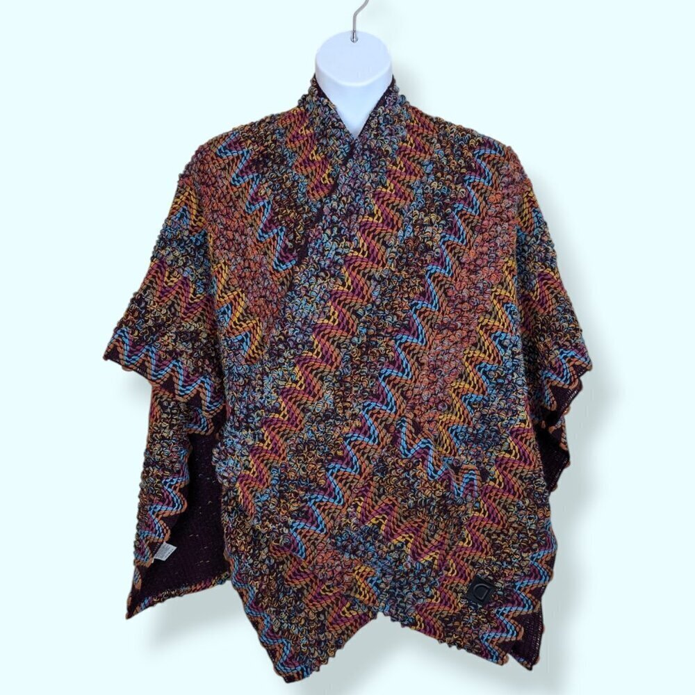 Desigual Colourful Knit Poncho